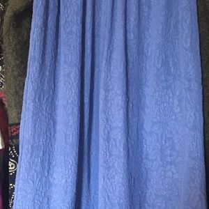 Gorgeous Uru Embossed Washable Silk Cropped Pants, One Size, Periwinkle. EUC.